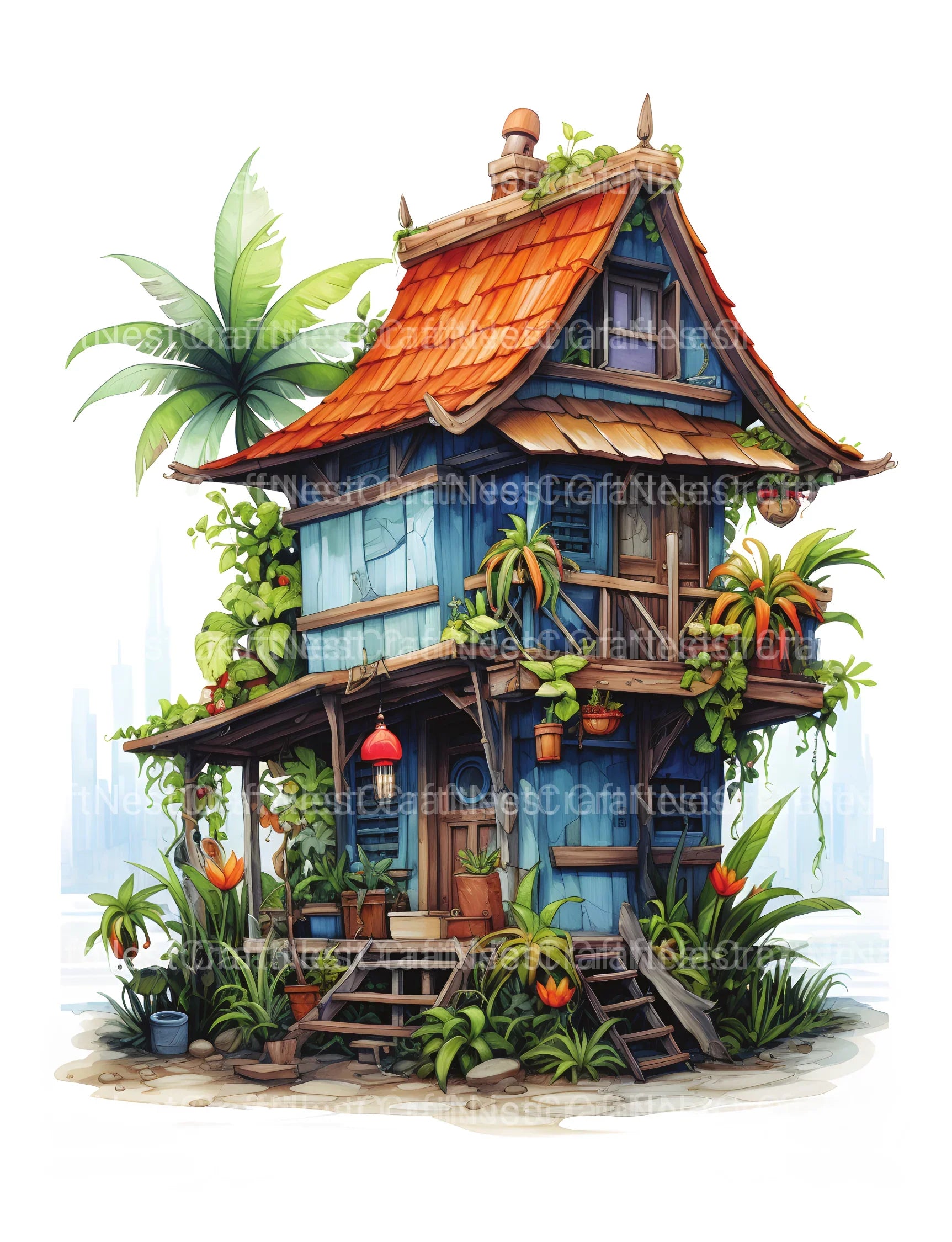 Indonesian Tiny House Coloring Book - CraftNest - Digital Crafting and Art