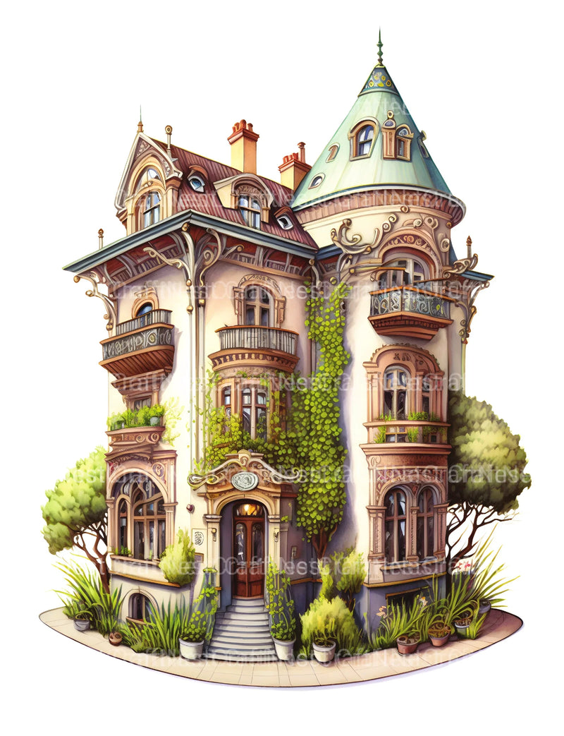 German Tiny House Coloring Book - CraftNest - Digital Crafting and Art