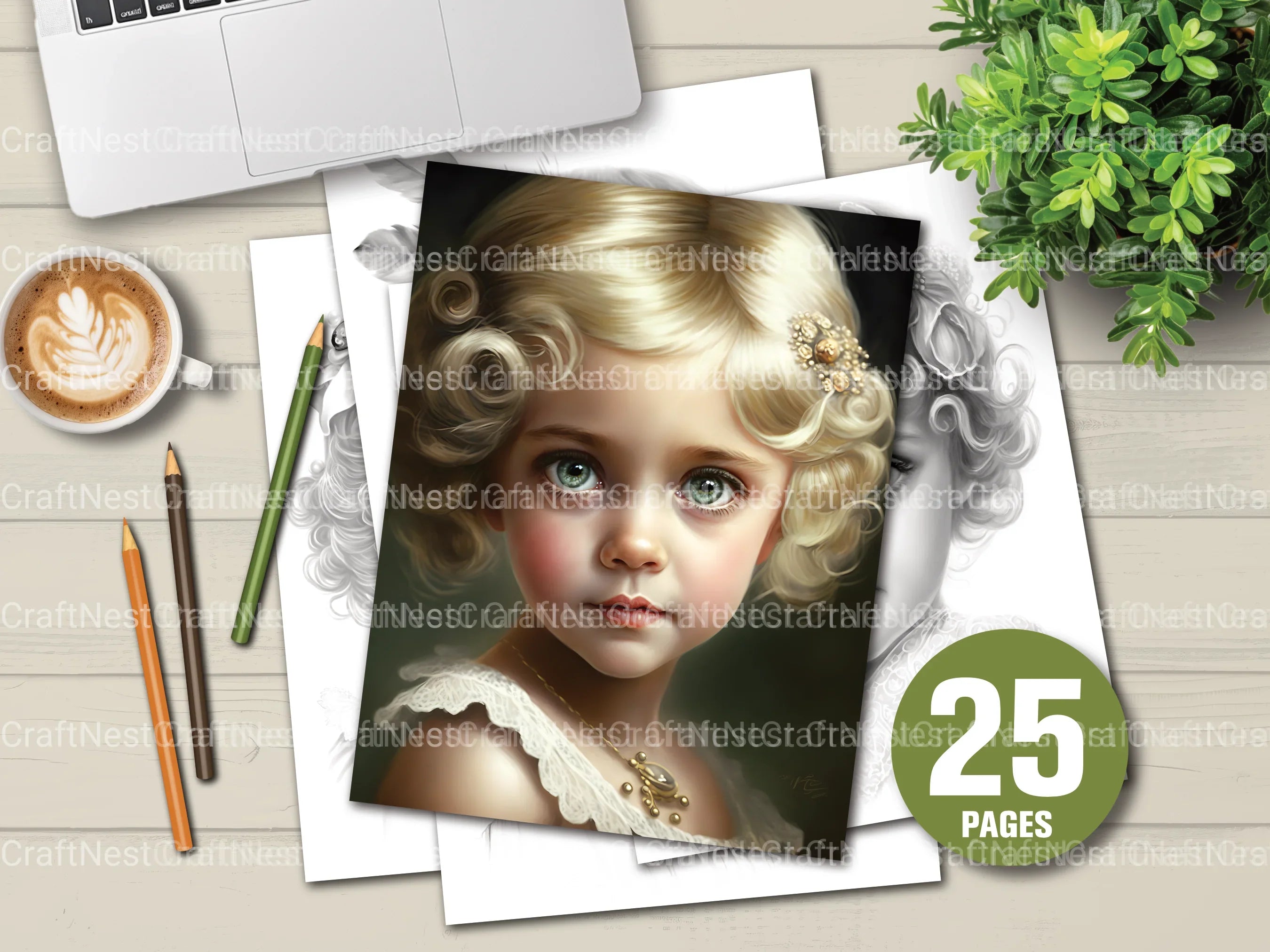 Cyborg Girl Coloring Book - CraftNest - Digital Crafting and Art