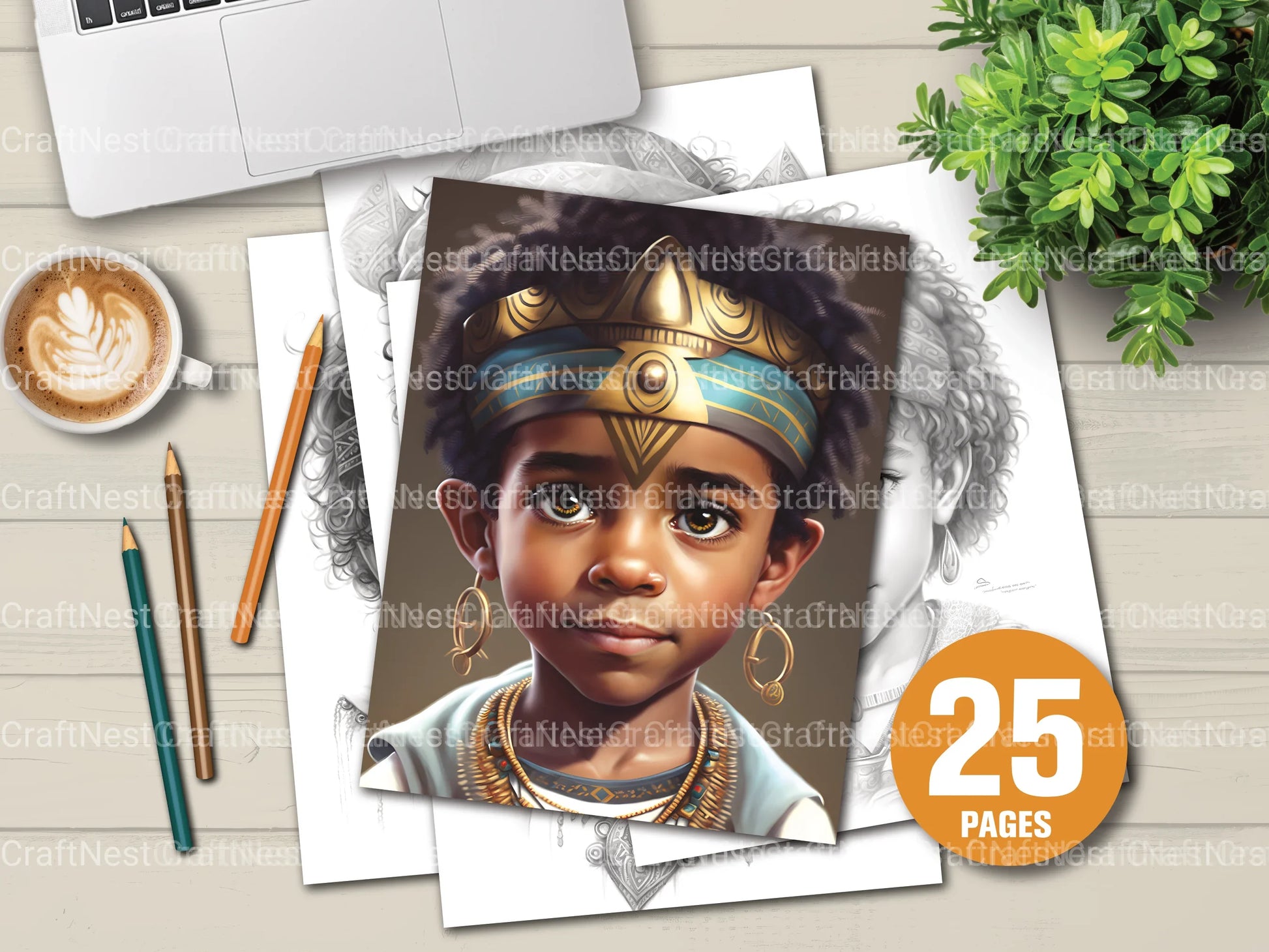 Cute Girl Coloring Book - CraftNest - Digital Crafting and Art