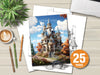 Castle Tiny House Coloring Book