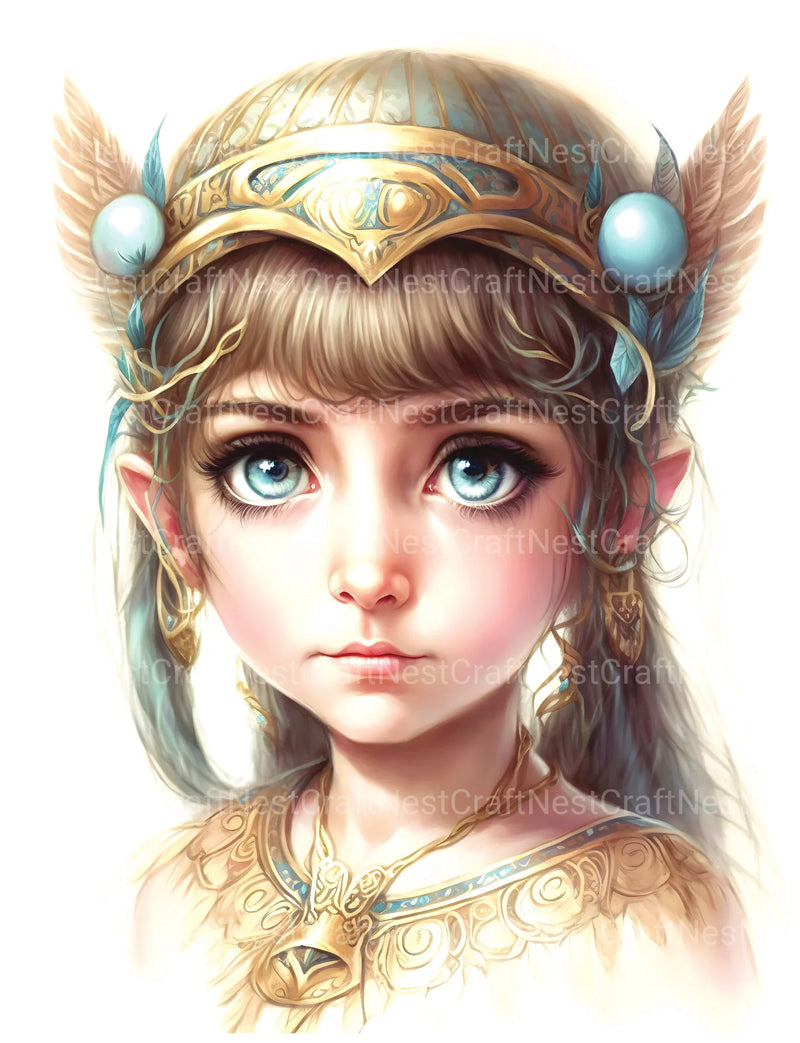 Cute Egyptian Girl Coloring Book - CraftNest - Digital Crafting and Art
