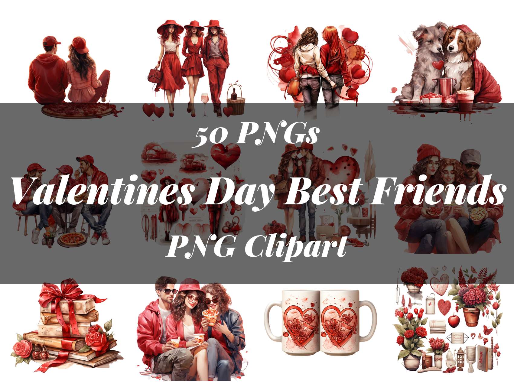 Valentines Day Best Friends Clipart