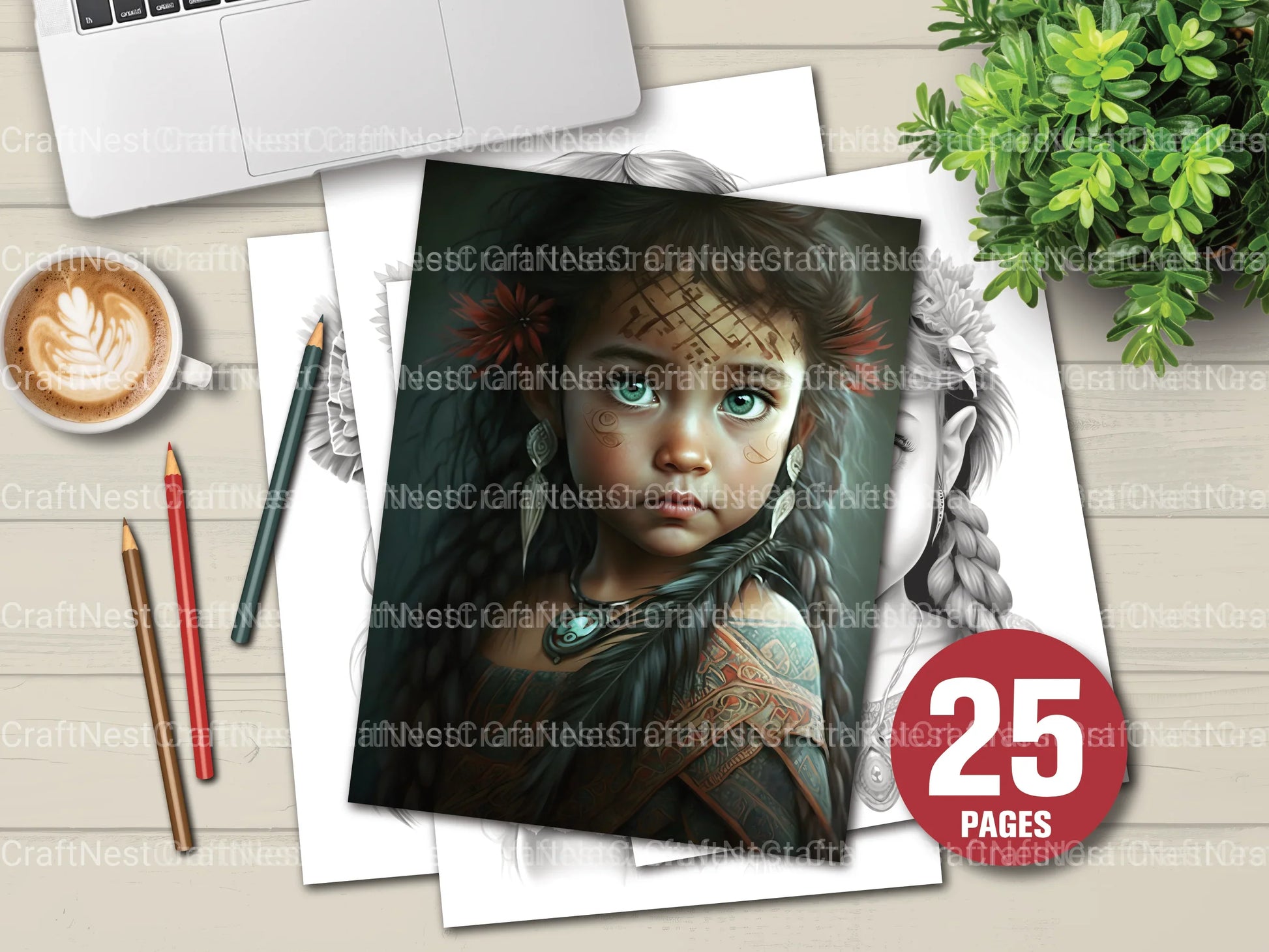 Maya Boy Coloring Book - CraftNest - Digital Crafting and Art