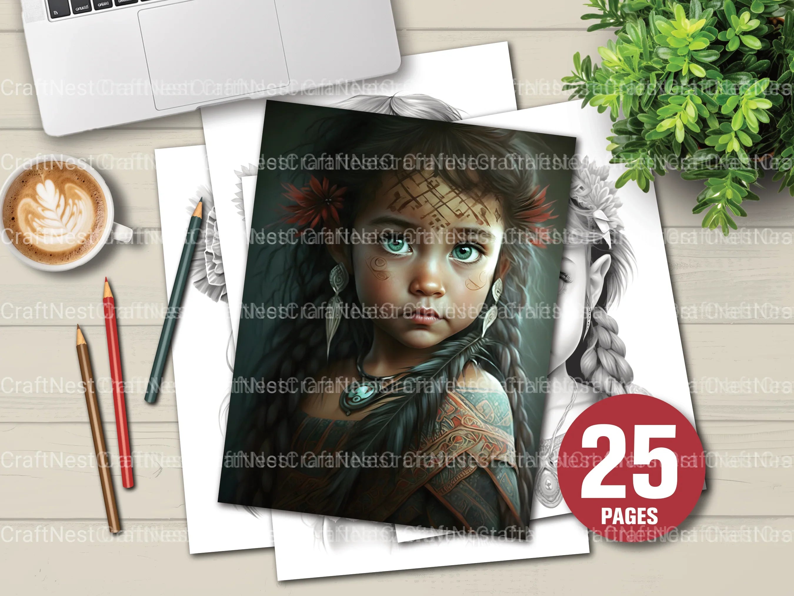 Maya Boy Coloring Book - CraftNest - Digital Crafting and Art