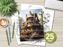 Blooming House Coloring Book - CraftNest - Digital Crafting and Art