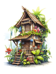 Indonesian Tiny House Coloring Book - CraftNest - Digital Crafting and Art