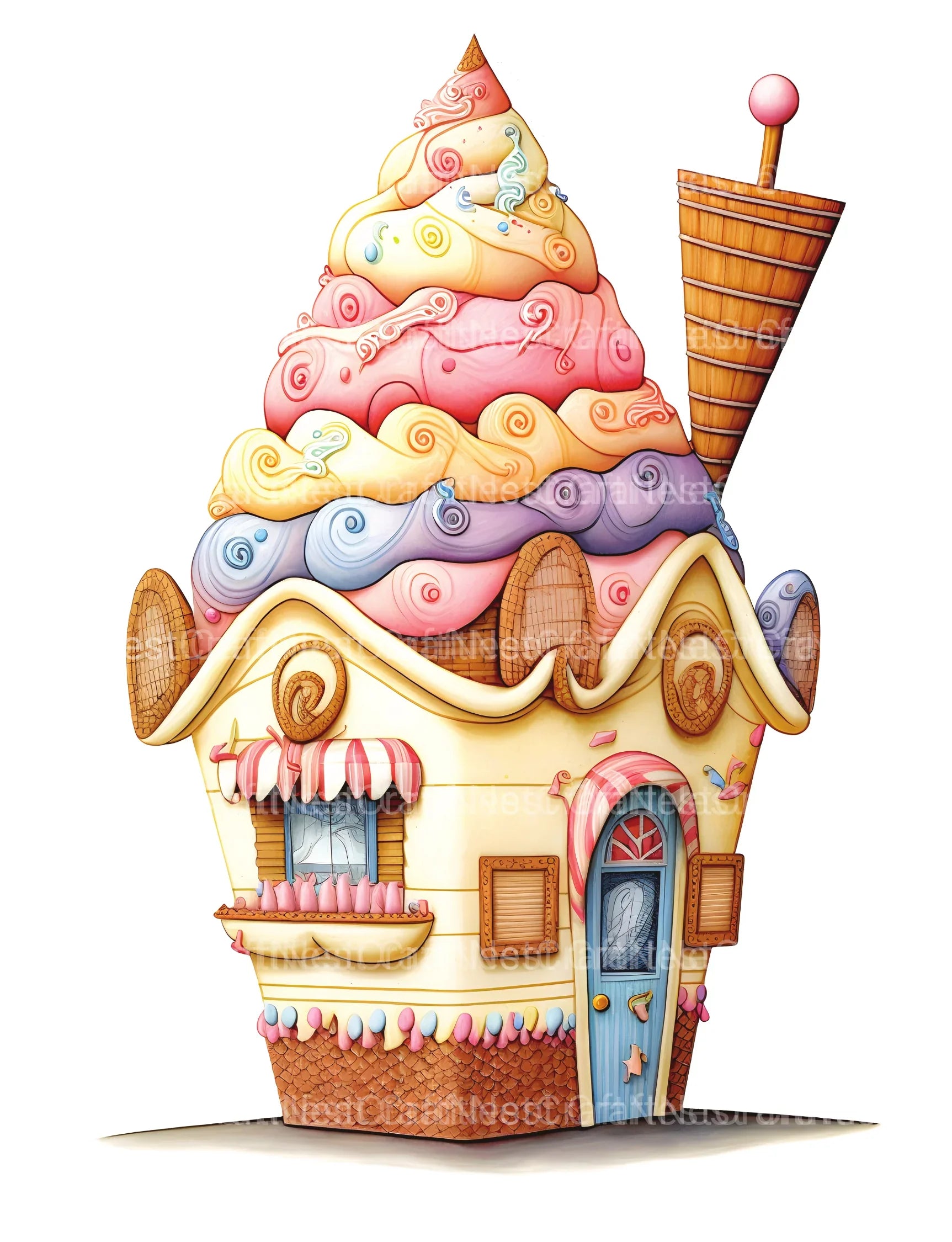 Ice Cream House Coloring Book