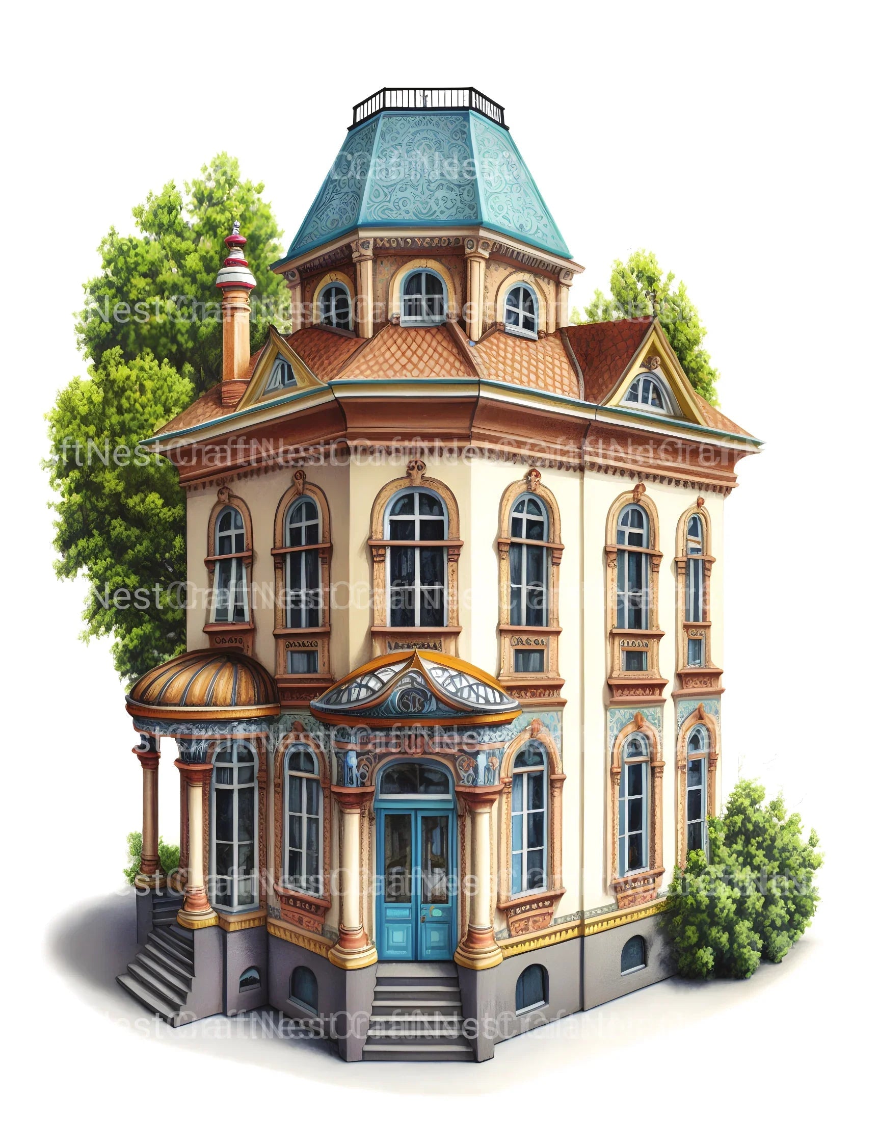 German Tiny House Coloring Book - CraftNest - Digital Crafting and Art
