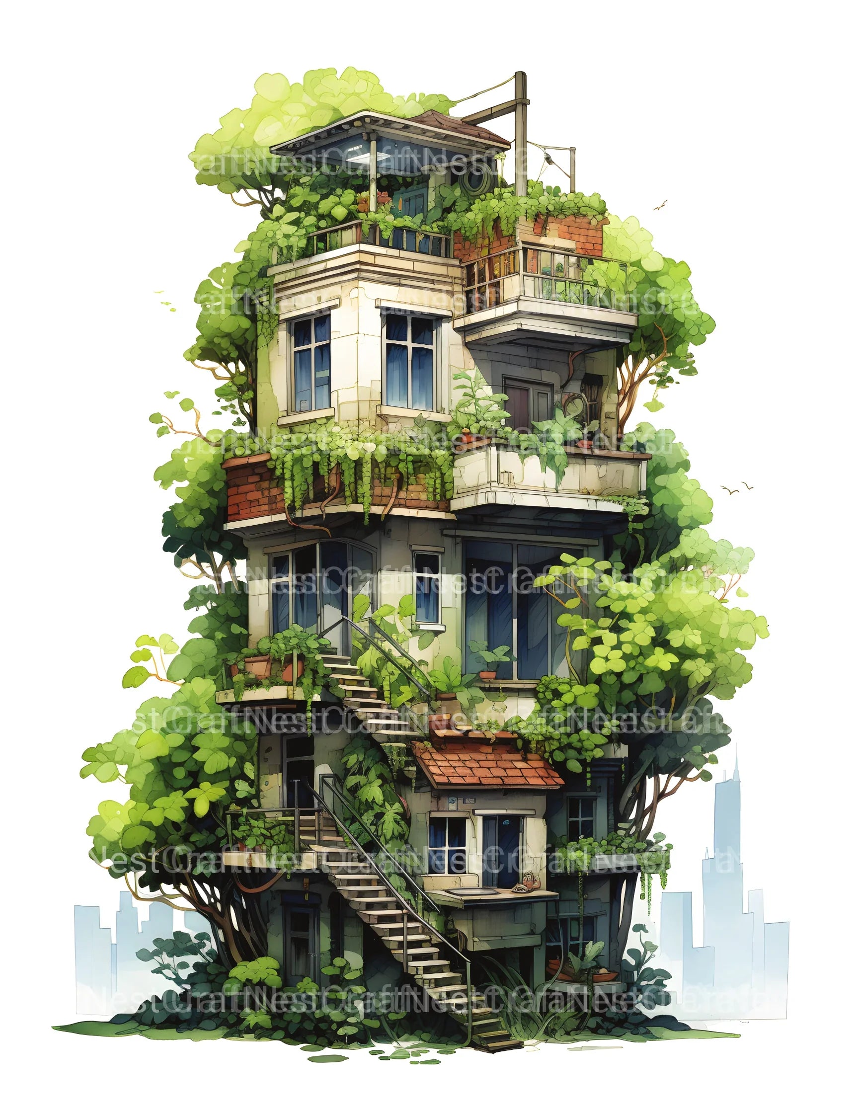 Intricate Garden Houses Coloring Book - CraftNest - Digital Crafting and Art