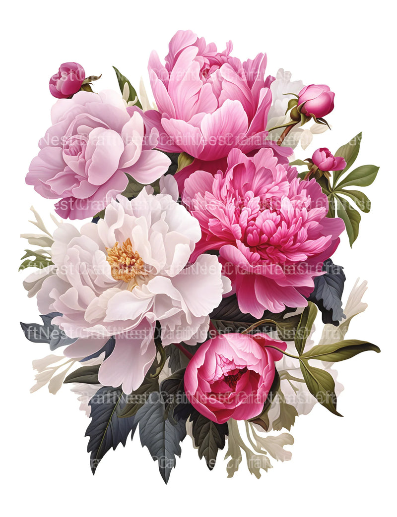 Peony Flower Coloring Book - CraftNest - Digital Crafting and Art