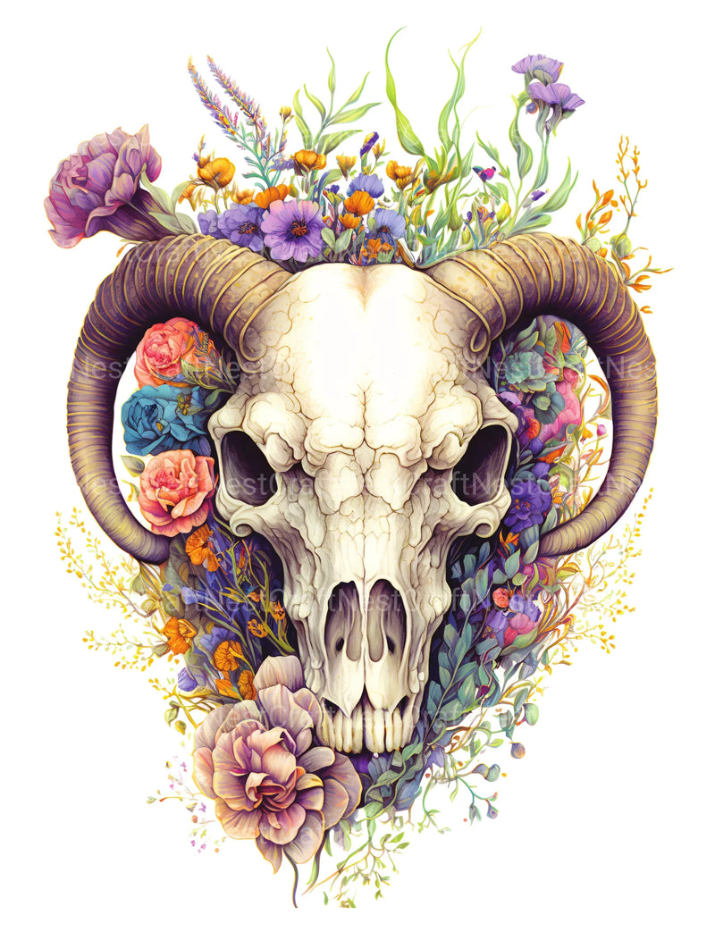 Floral Skull Coloring Book - CraftNest - Digital Crafting and Art