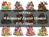 Whimsical Easter Homes Clipart