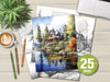 Lake Houses Coloring Book