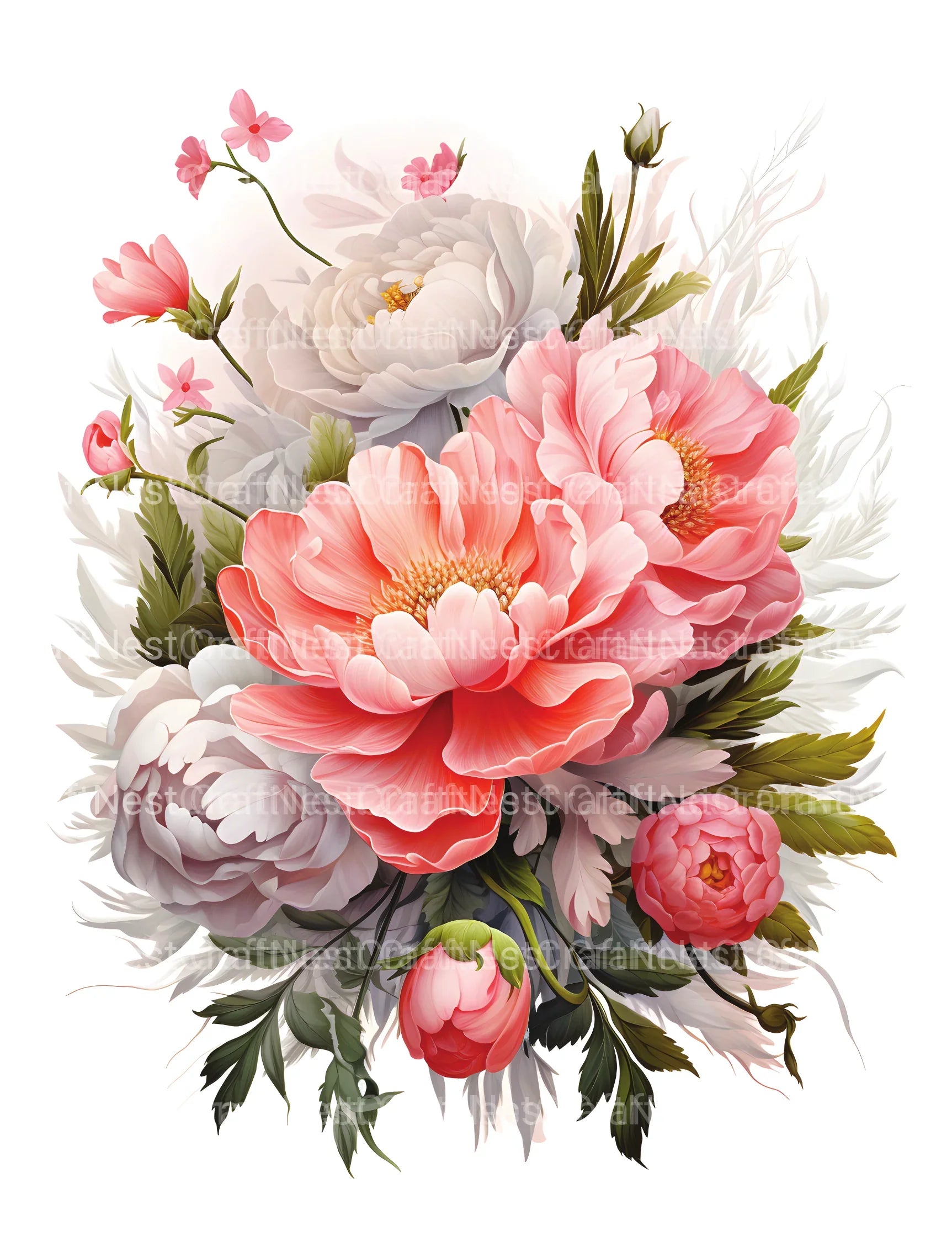 Peony Flower Coloring Book - CraftNest - Digital Crafting and Art