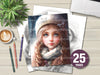 Winter Girls Coloring Book