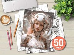 Druid Girl Coloring Book - CraftNest - Digital Crafting and Art