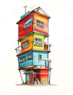 Contemporary Tiny House Coloring Book - CraftNest - Digital Crafting and Art