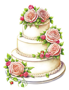 Floral Wedding Cake Coloring Book - CraftNest - Digital Crafting and Art