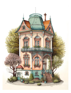 German Tiny House Coloring Book - CraftNest - Digital Crafting and Art