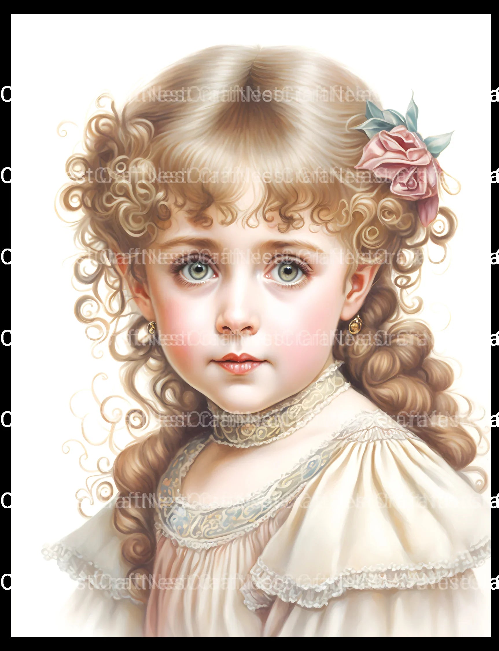 Vintage Flower Princess Coloring Book - CraftNest - Digital Crafting and Art