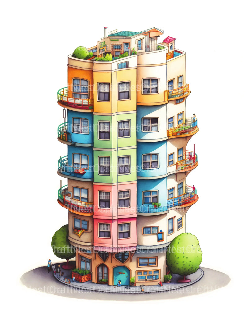 Condominium Tiny House Coloring Book - CraftNest - Digital Crafting and Art