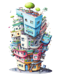 Condominium Tiny House Coloring Book - CraftNest - Digital Crafting and Art