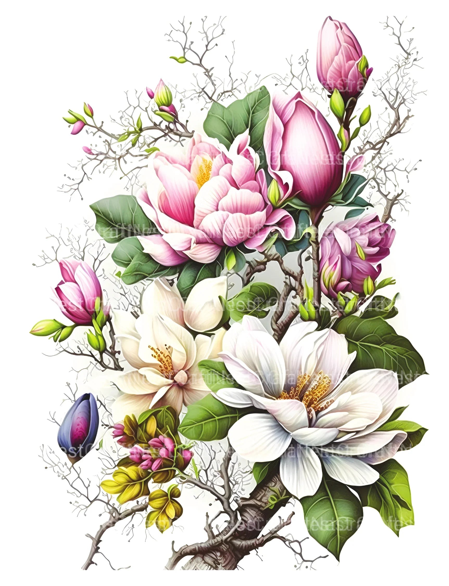 Magnolia Flower Coloring Book - CraftNest - Digital Crafting and Art
