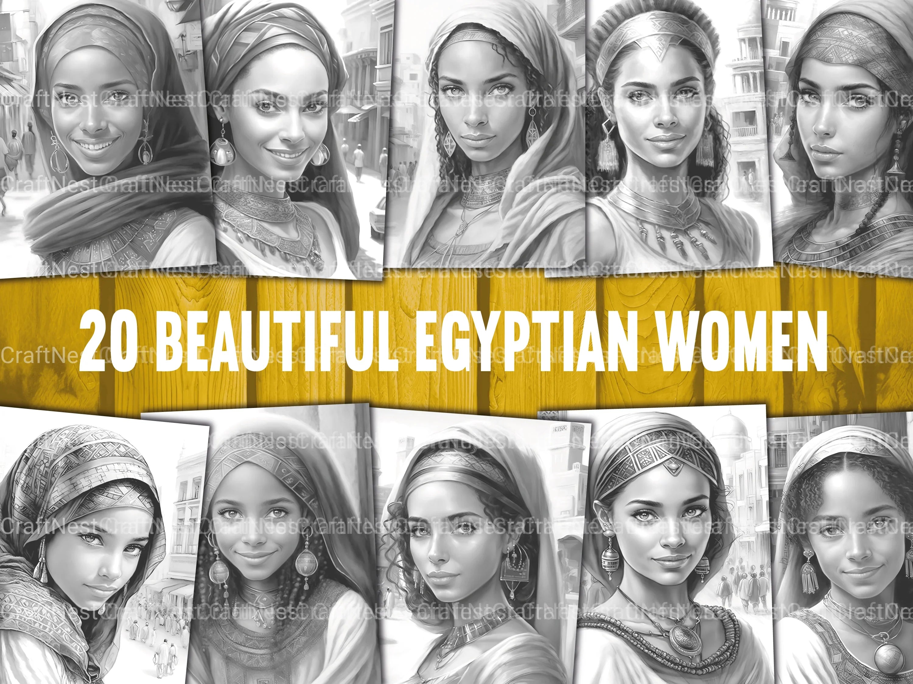 Egyptian Woman Coloring Book - CraftNest - Digital Crafting and Art