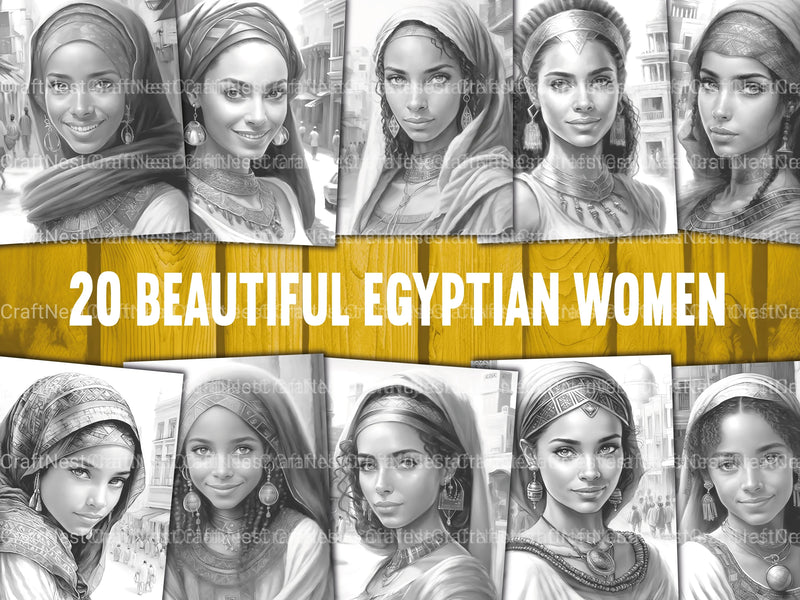Egyptian Woman Coloring Book - CraftNest - Digital Crafting and Art