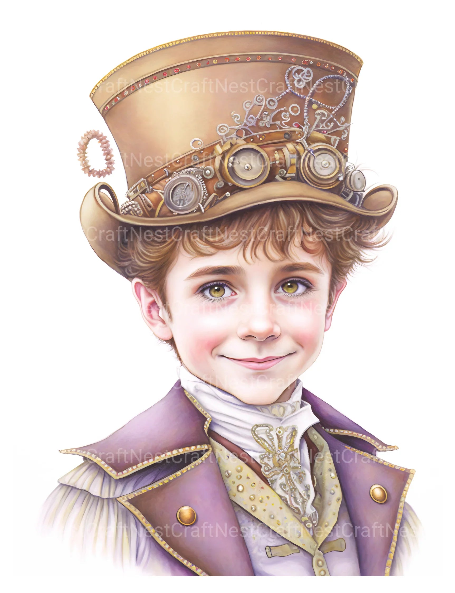 Steampunk Girl Coloring Book - CraftNest - Digital Crafting and Art