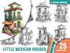 Mexican Tiny House Coloring Book