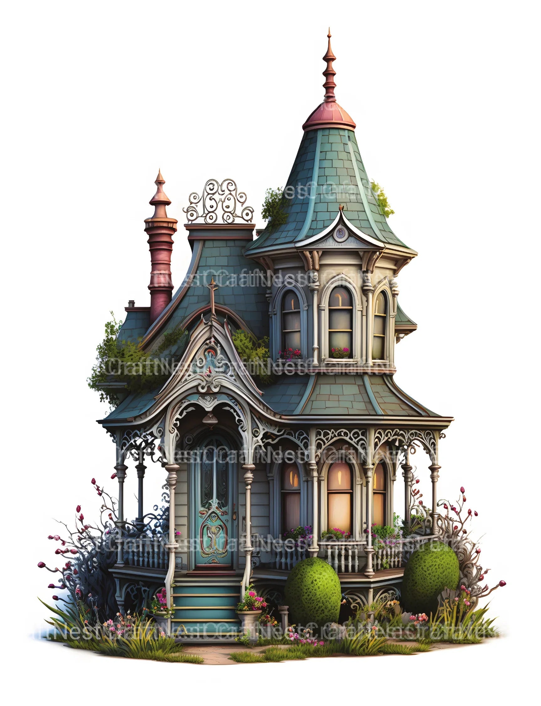 Victorian Tiny House Coloring Book - CraftNest - Digital Crafting and Art