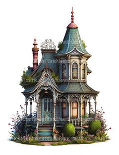 Victorian Tiny House Coloring Book - CraftNest - Digital Crafting and Art