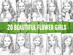Flower Girl Coloring Book - CraftNest - Digital Crafting and Art