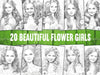 Flower Girl Coloring Book