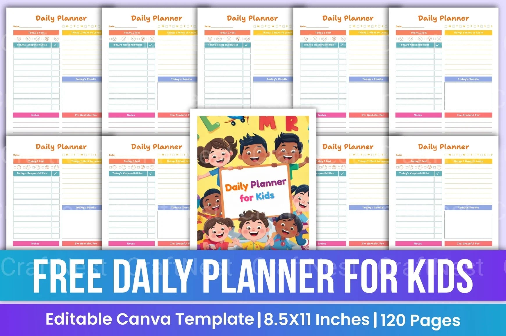 Daily Planner for Kids - CraftNest - Digital Crafting and Art