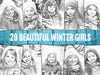Winter Girl Coloring Book
