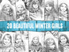 Winter Girl Coloring Book