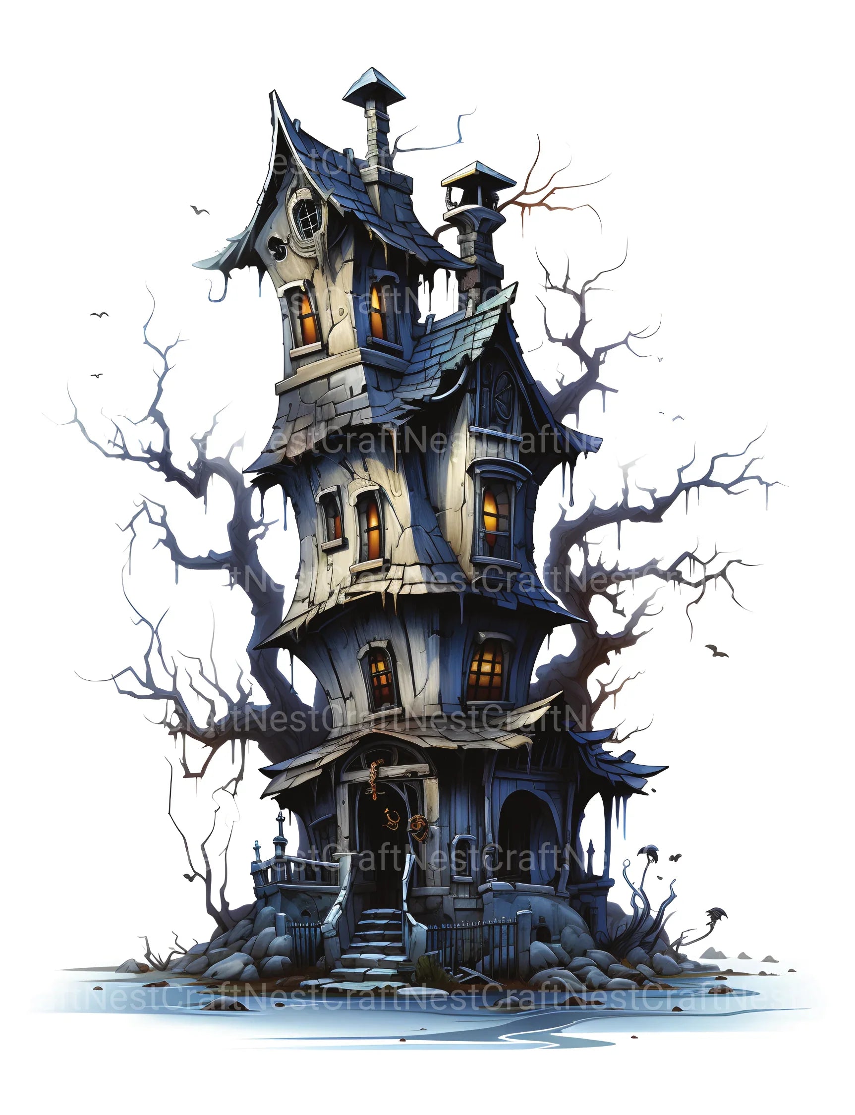 Haunted House Coloring Book