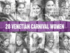 Venetian Carnival Women Coloring Book