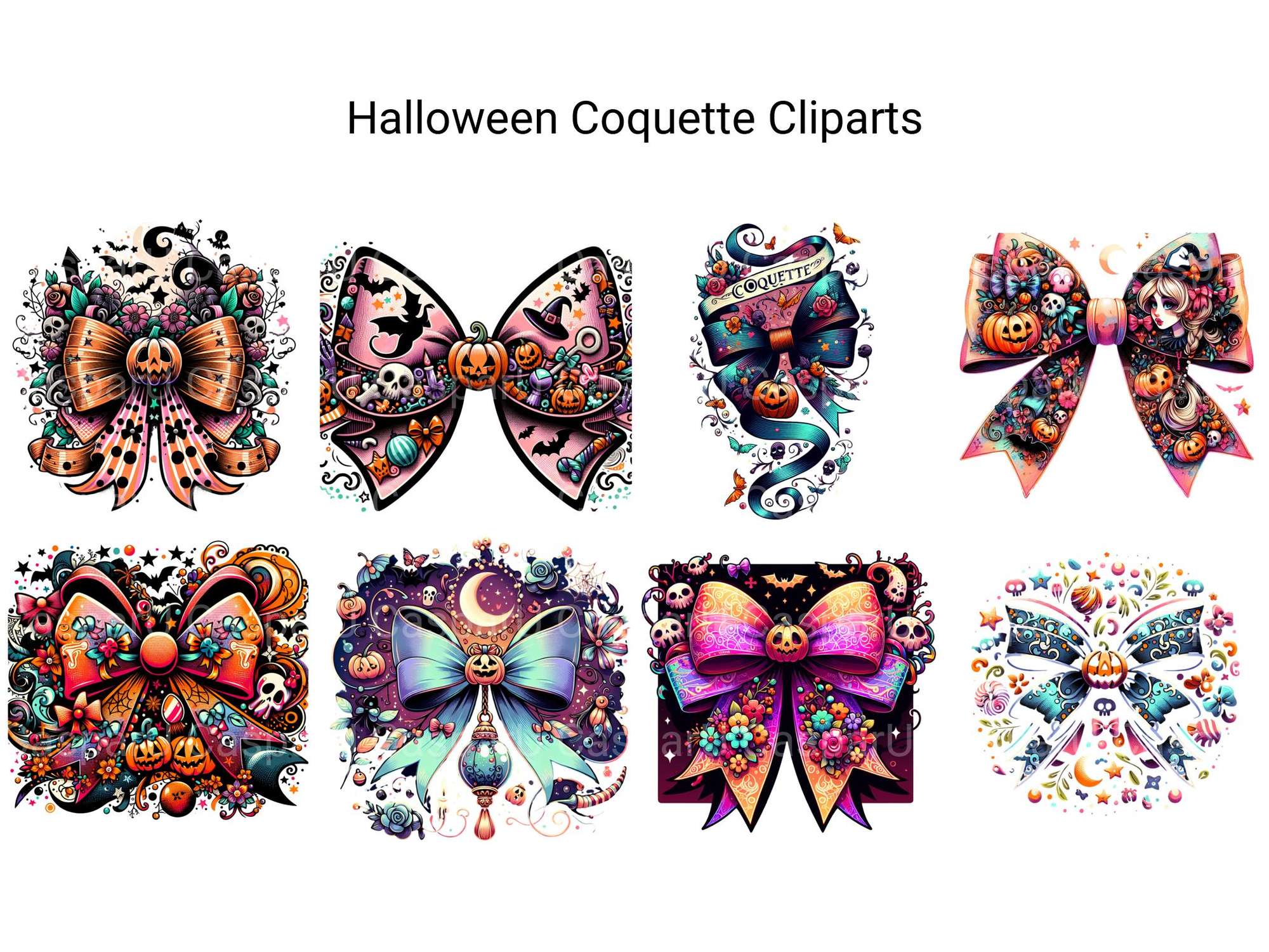 Halloween Coquette Clipart