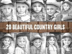 Country Girl Coloring Book - CraftNest - Digital Crafting and Art