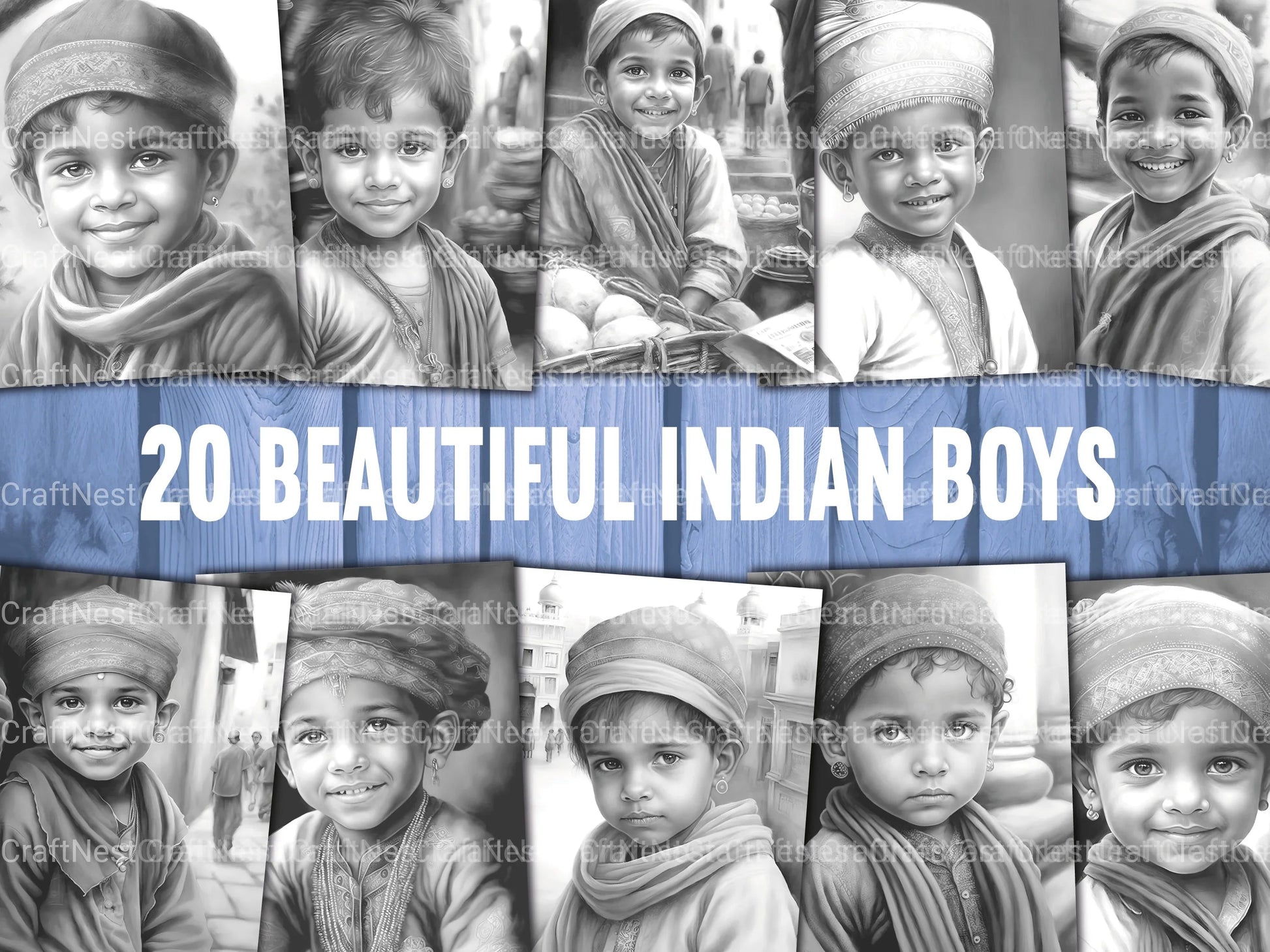 Indian Boy Coloring Book - CraftNest - Digital Crafting and Art