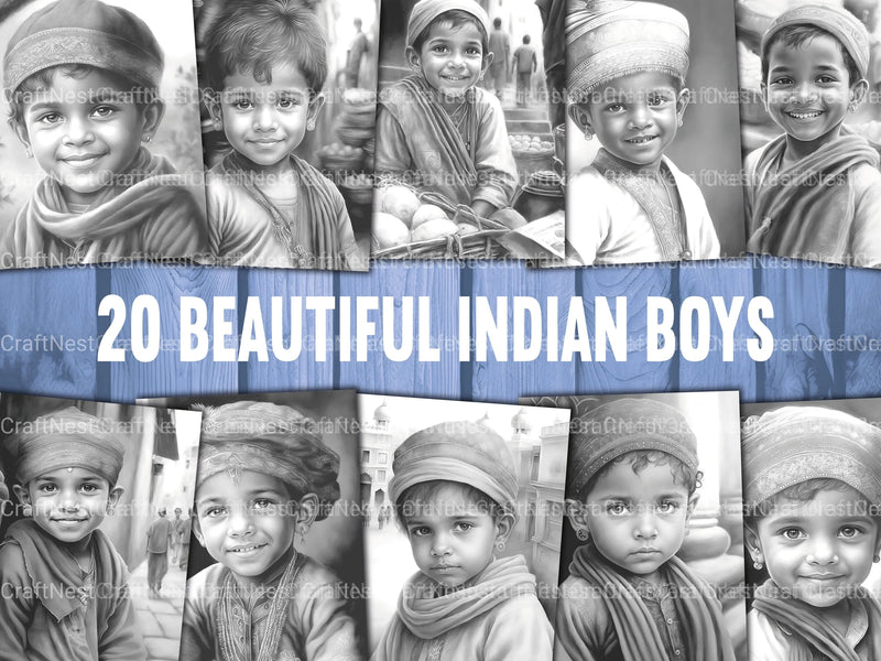 Indian Boy Coloring Book - CraftNest - Digital Crafting and Art