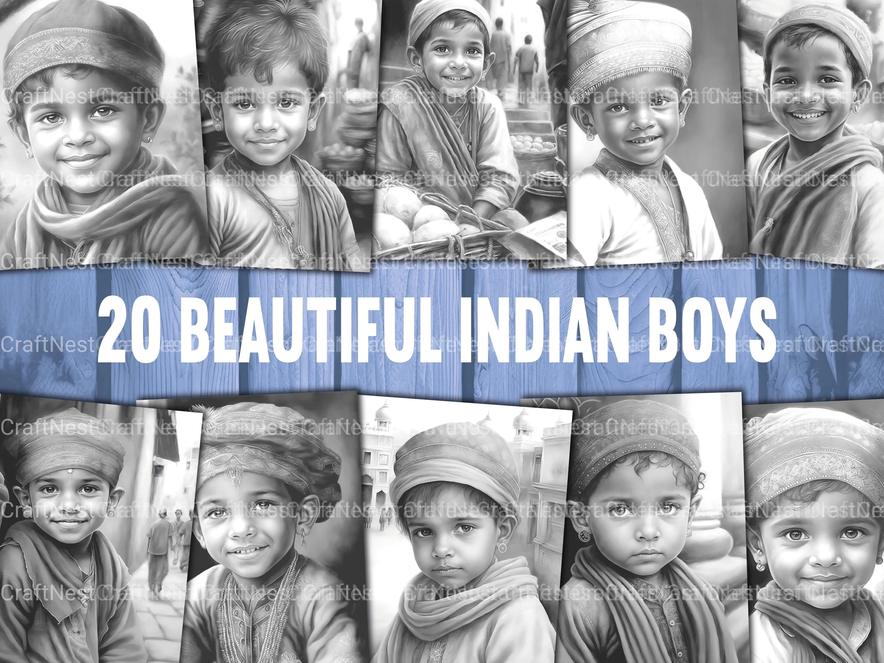 Indian Boy Coloring Book - CraftNest - Digital Crafting and Art
