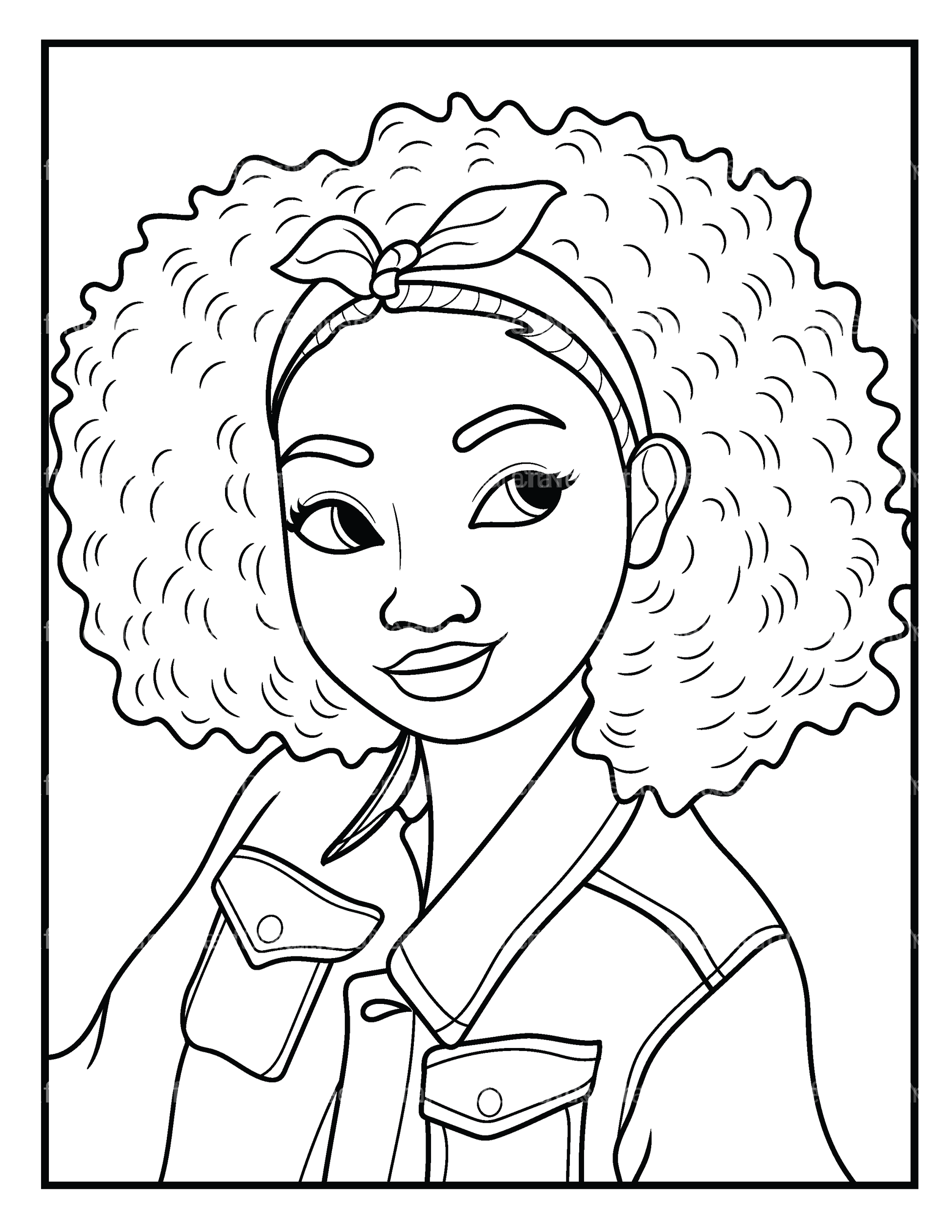African Girl Coloring Book - CraftNest - Digital Crafting and Art