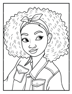 African Girl Coloring Book - CraftNest - Digital Crafting and Art