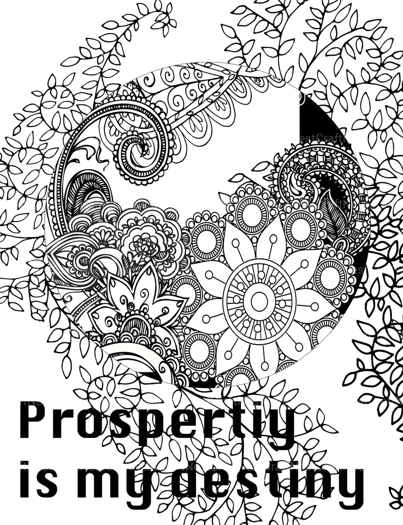 Colorist Heaven Affirmations Coloring Book - CraftNest - Digital Crafting and Art