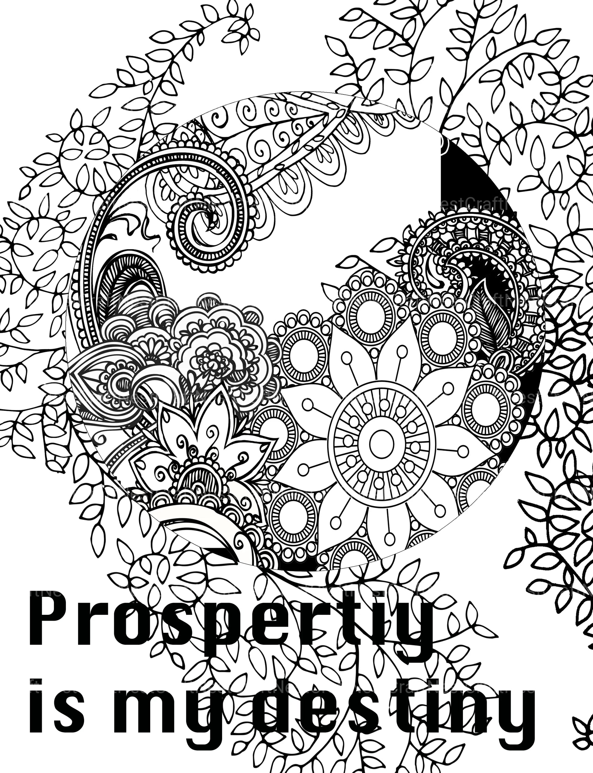 Colorist Heaven Affirmations Coloring Book - CraftNest - Digital Crafting and Art